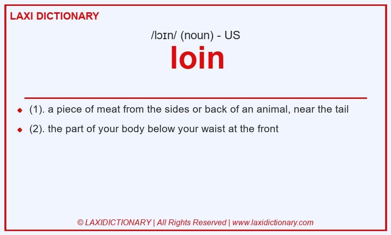 Definition loin in American English