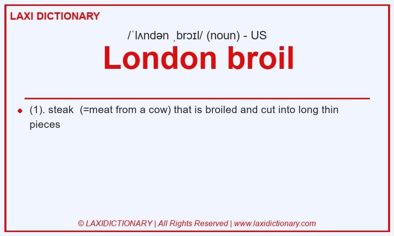 Definition London broil in American English