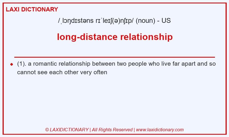 Definition long-distance relationship in American English