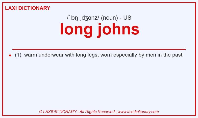 Definition long johns in American English