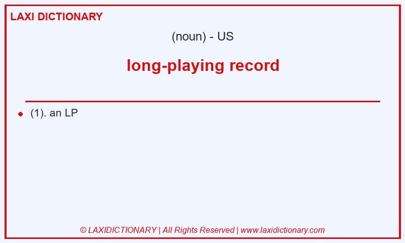 Definition long-playing record in American English