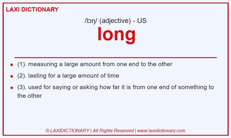 Definition long in American English
