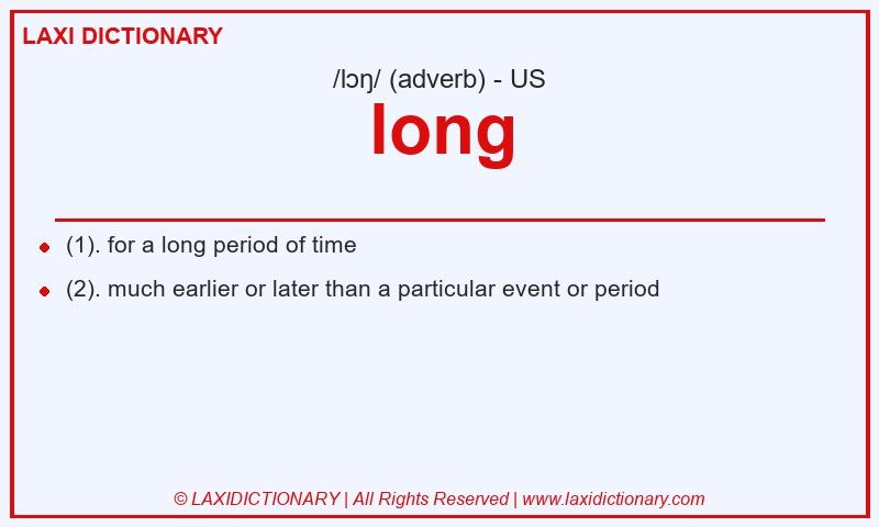 Definition long in American English