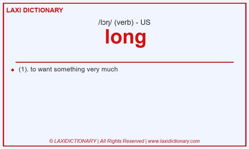 Definition long in American English