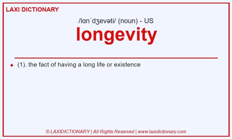 Definition longevity in American English