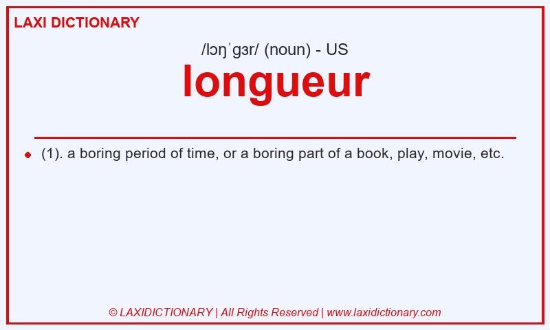 Definition longueur in American English