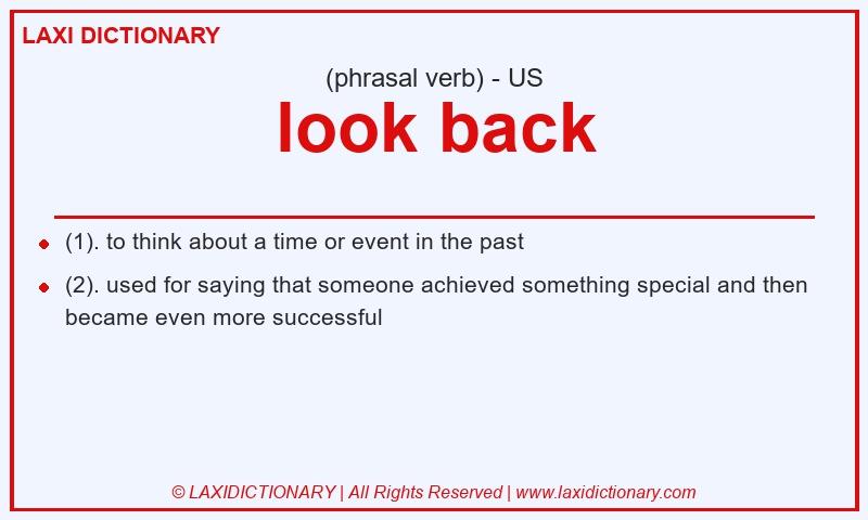 Definition look back in American English