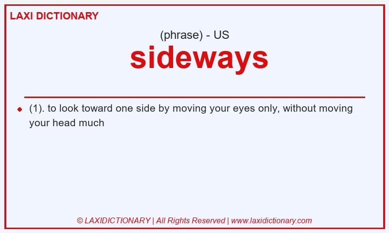 Definition sideways in American English