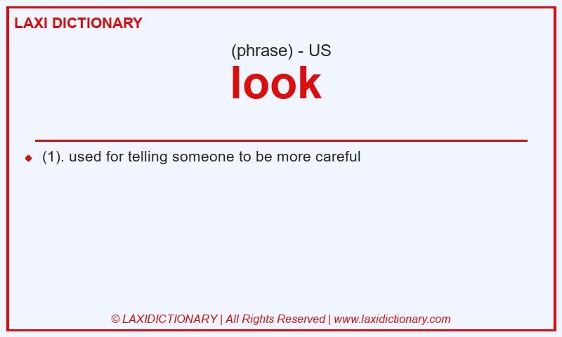 Definition look  in American English