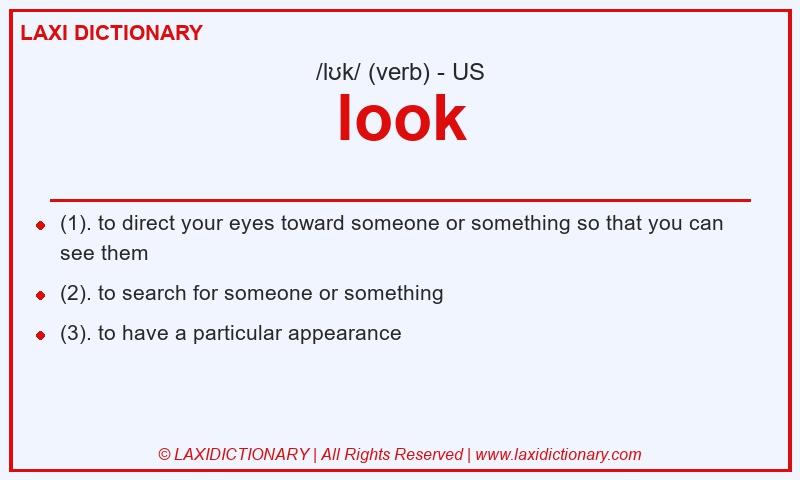 Definition look in American English
