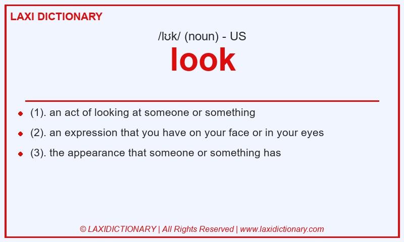 Definition look in American English