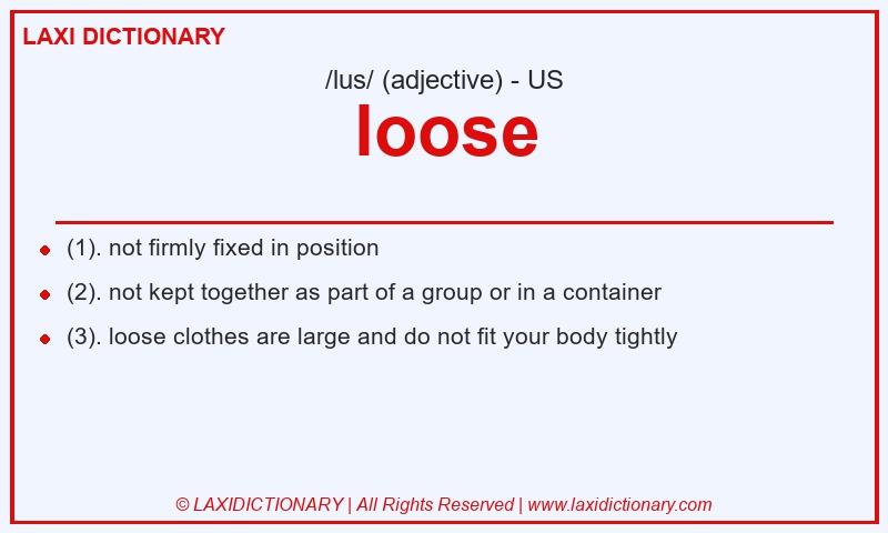 Definition loose in American English