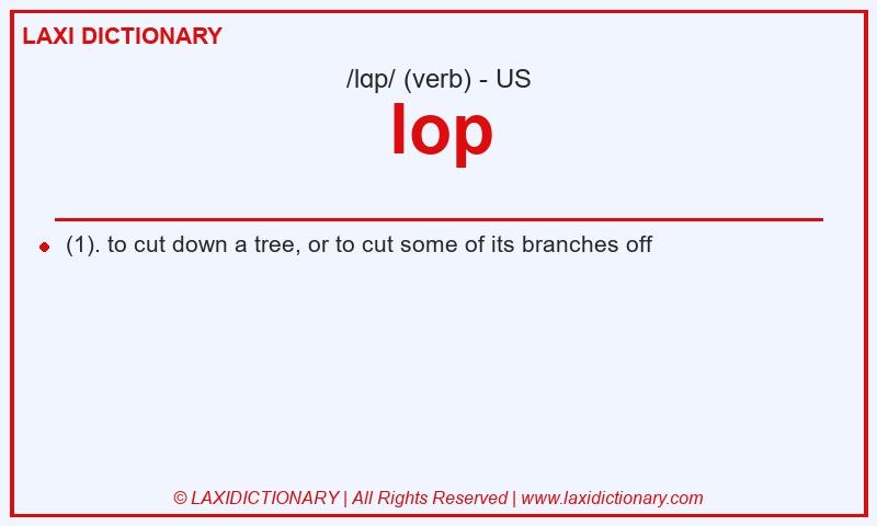 Definition lop in American English