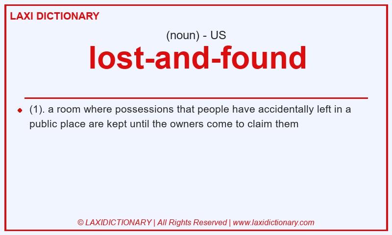 Definition lost-and-found in American English