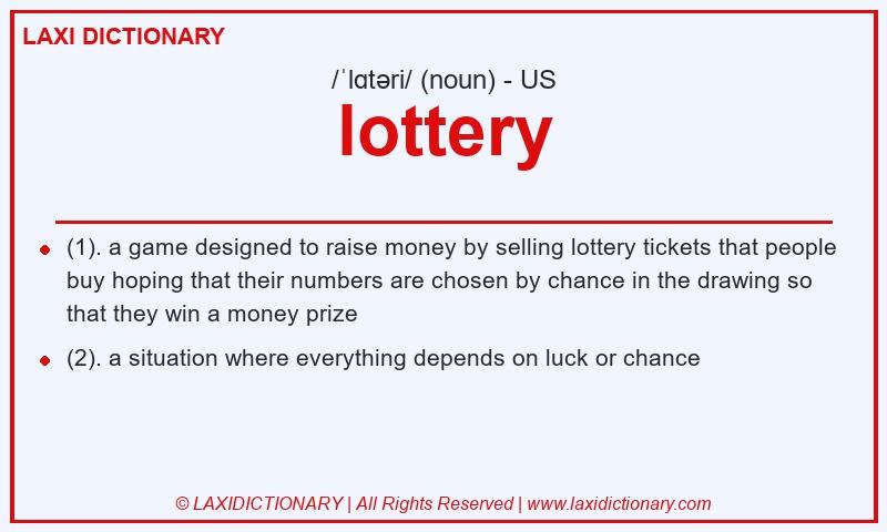 Definition lottery in American English