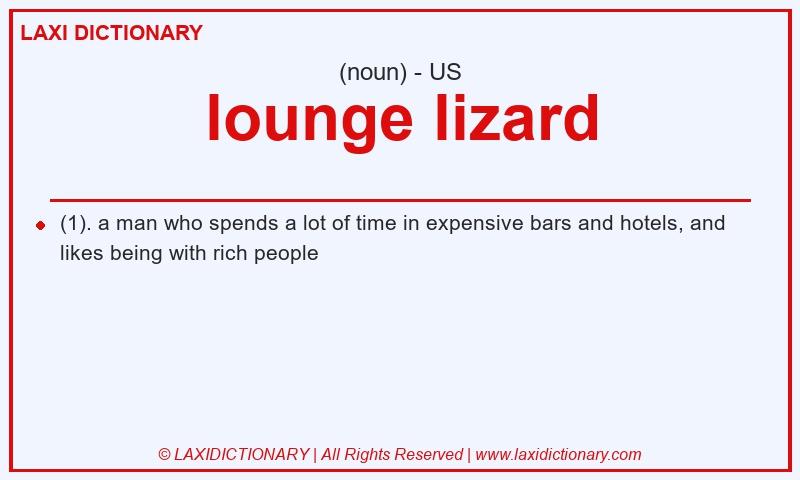 Definition lounge lizard in American English