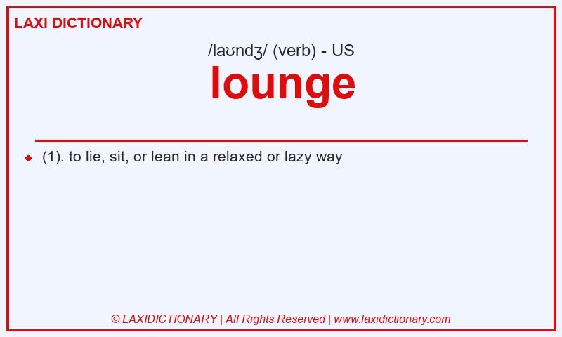 Definition lounge in American English