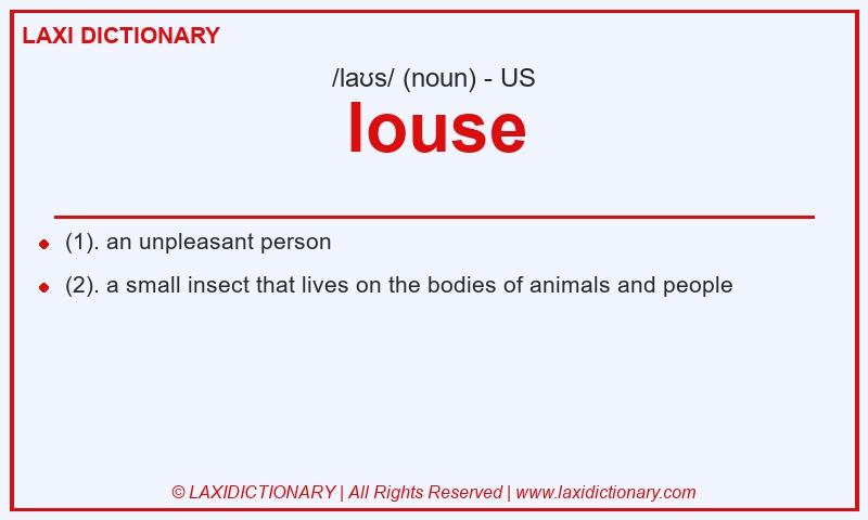 Definition louse in American English