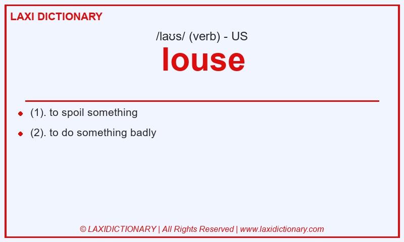 Definition louse in American English