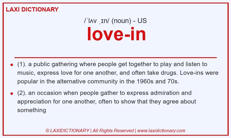 Definition love-in in American English