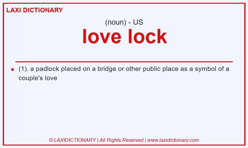 Definition love lock in American English