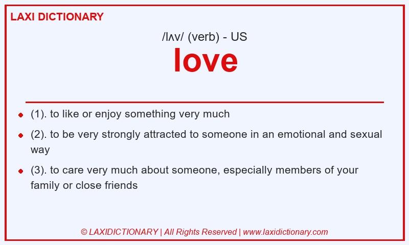 Definition love in American English