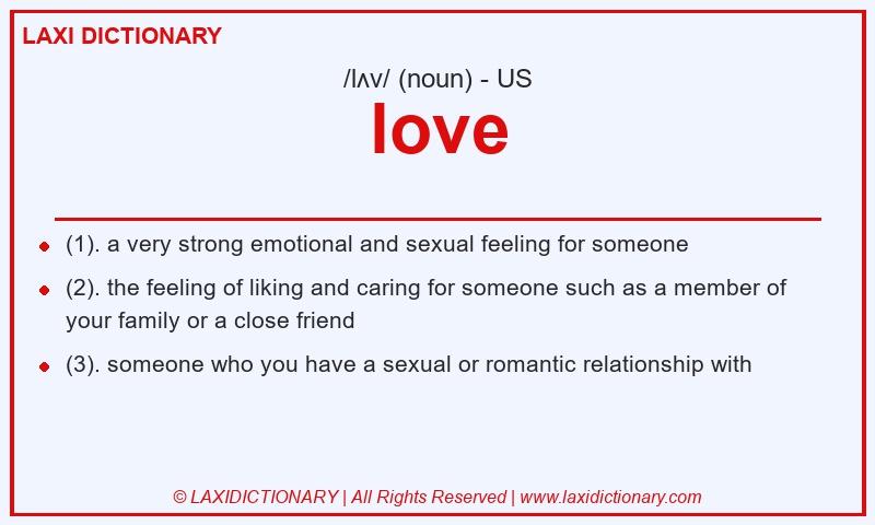 Definition love in American English