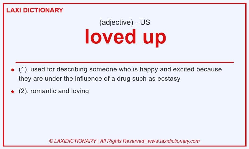 Definition loved up in American English