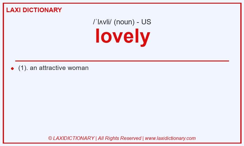 Definition lovely in American English