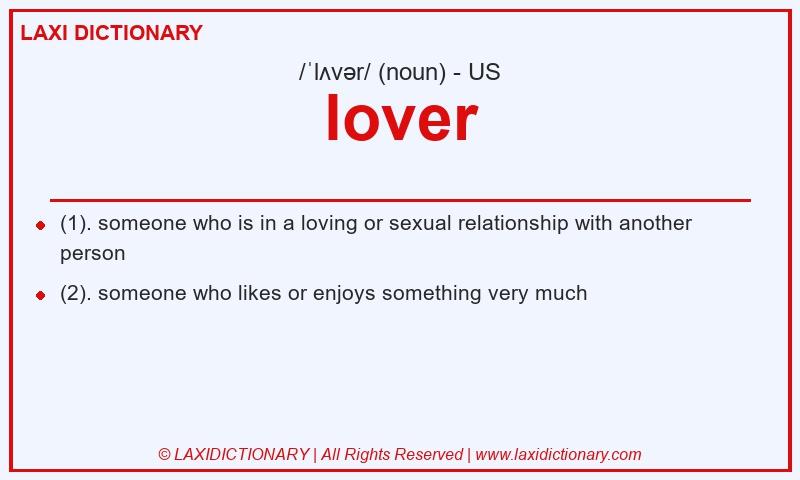 Definition lover in American English