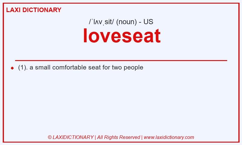Definition loveseat in American English
