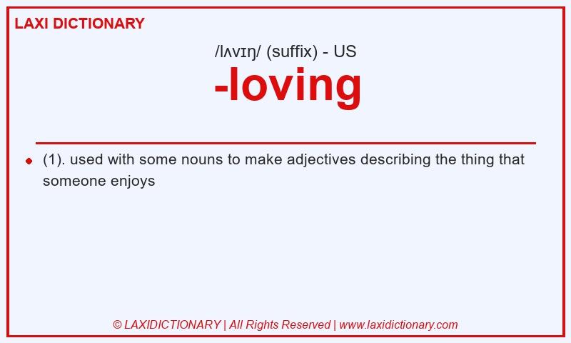 Definition -loving in American English