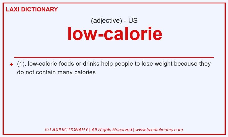 Definition low-calorie in American English