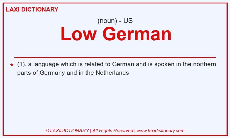 Definition Low German in American English