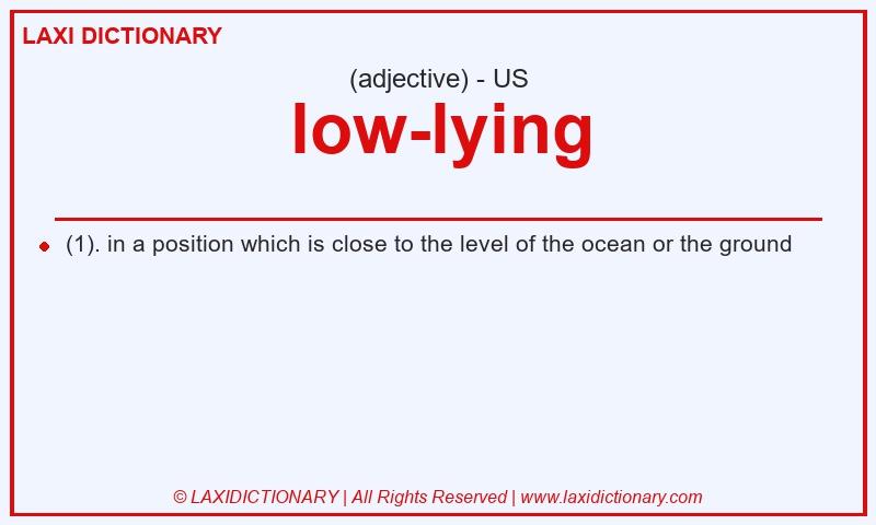Definition low-lying in American English
