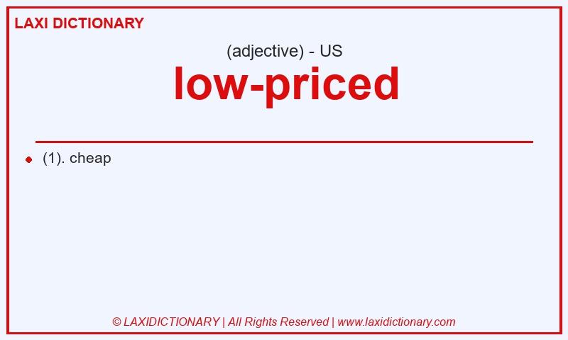 Definition low-priced in American English