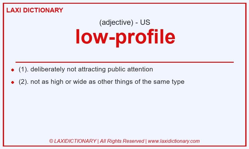 Definition low-profile in American English