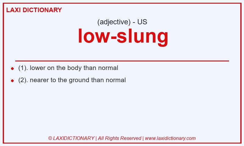 Definition low-slung in American English