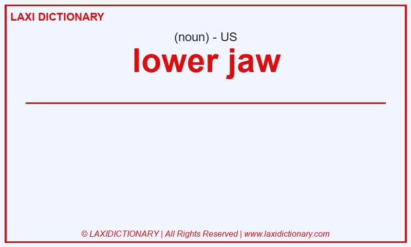Definition lower jaw in American English