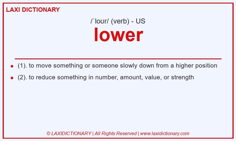 Definition lower in American English