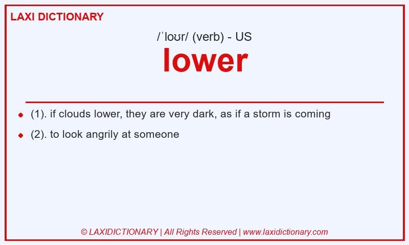 Definition lower in American English