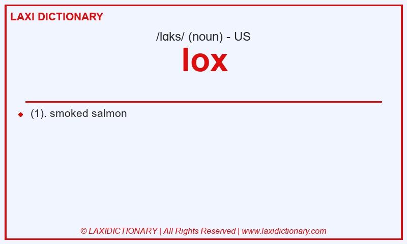 Definition lox in American English