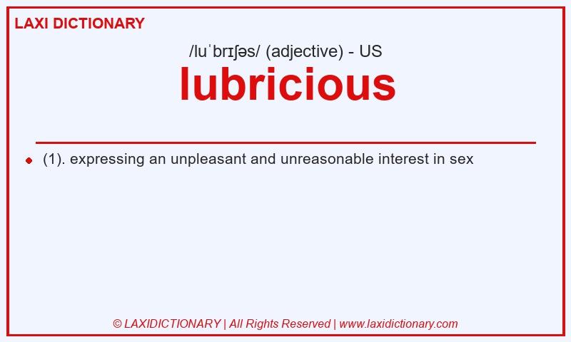 Definition lubricious in American English