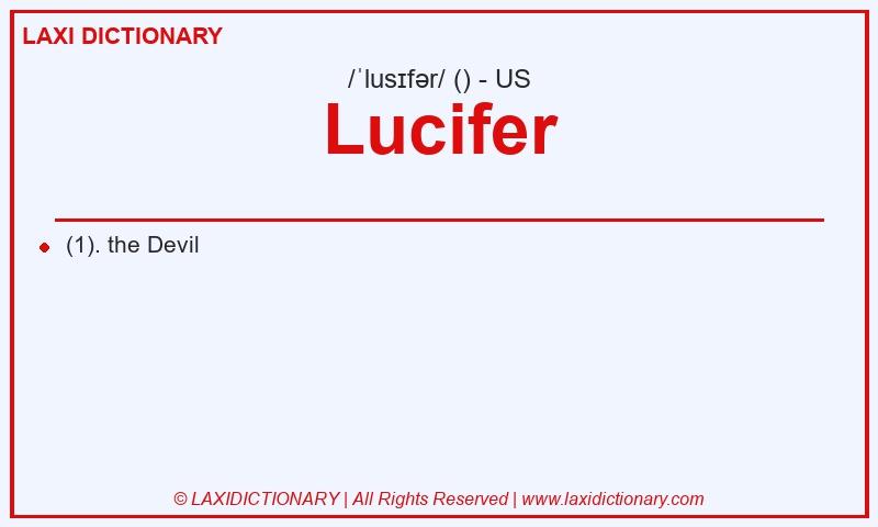 Definition Lucifer in American English