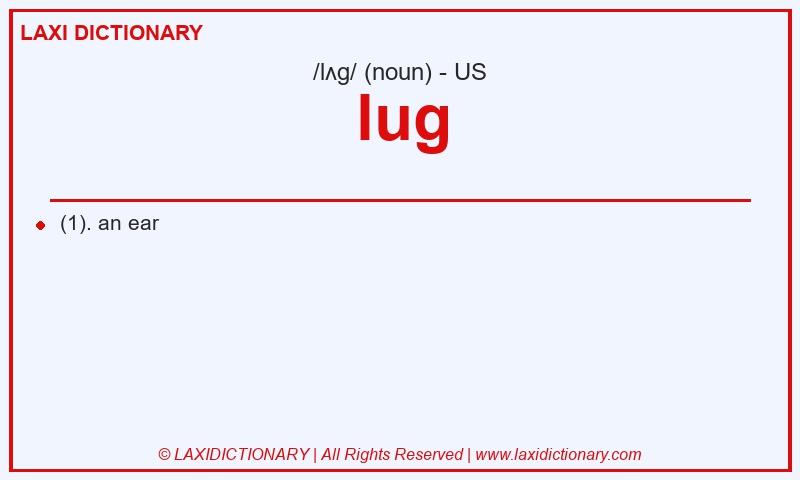 Definition lug in American English