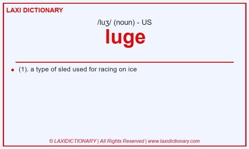 Definition luge in American English