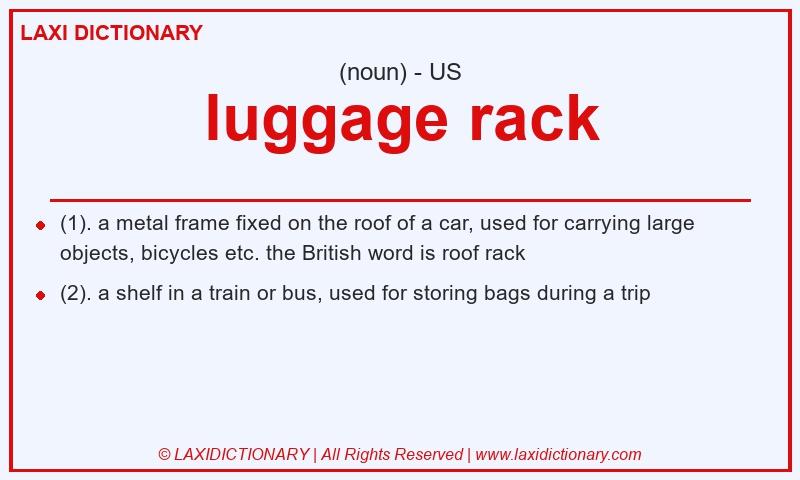 Definition luggage rack in American English