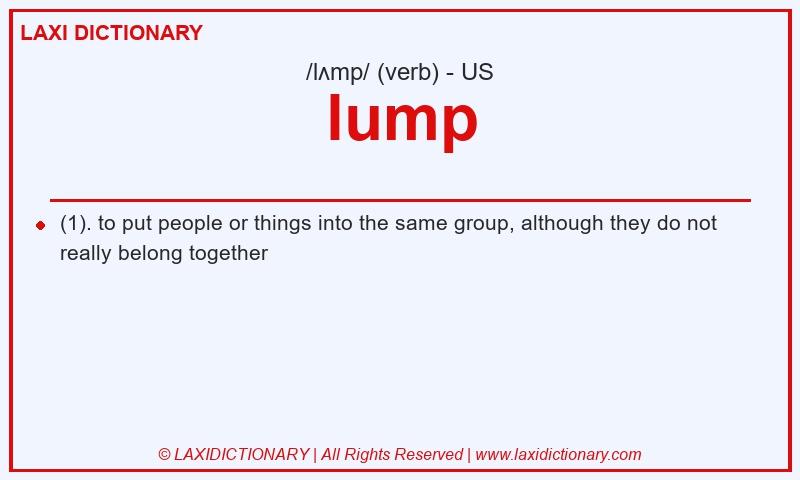 Definition lump in American English