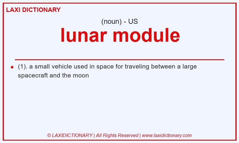 Definition lunar module in American English