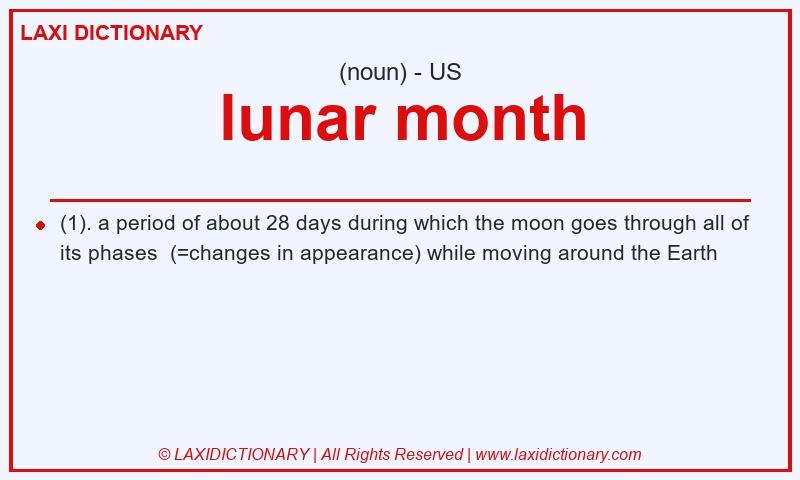 Definition lunar month in American English